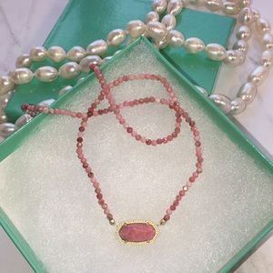 Kendra Scott Elisa Rhodonite Gemstone Necklace. New